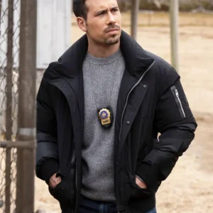 Law and Order SVU S26 Octavio Pisano Black Bomber Jacket