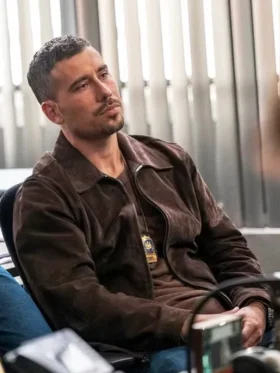 Law and Order SVU S26 Octavio Pisano Suede Jacket