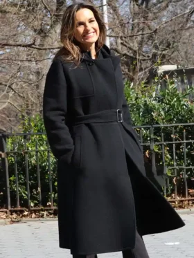 Law and Order SVU S26 Olivia Benson Black Wool Coat