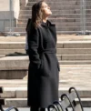 Law and Order SVU S26 Olivia Benson Black Wool Coat Back