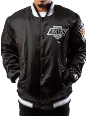 Los Angeles Kings Black Satin Jacket