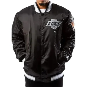 Los Angeles Kings Black Satin Jacket