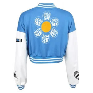 Love Me Hate Me Stegaro Varsity Bloom Jacket Back