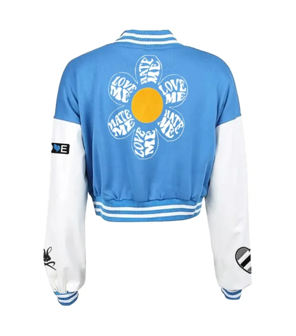 Love Me Hate Me Stegaro Varsity Bloom Jacket Back
