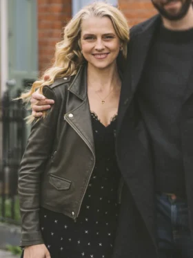 Mix Tape S01 Teresa Palmer Brown Leather Jacket