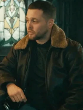 MobLand S01 Bradley Turner Brown Leather Jacket Side