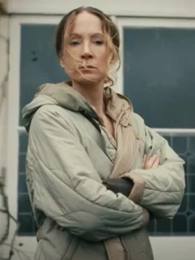 MobLand S01 Joanne Froggatt Hooded Coat Side