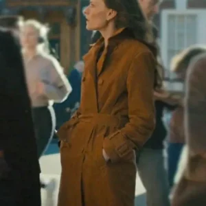 MobLand S01 Lara Pulver Brown Suede Coat