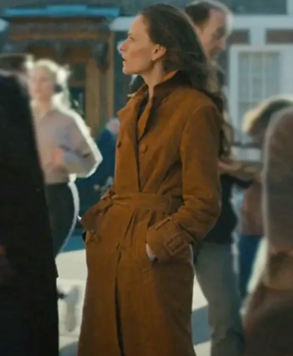 MobLand S01 Lara Pulver Brown Suede Coat