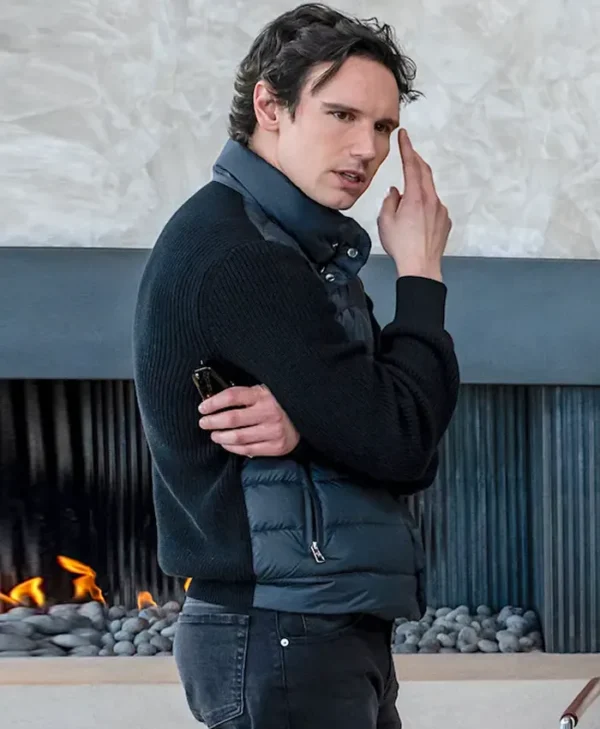 Mountainhead 2025 Cory Michael Smith Bomber Jacket Front