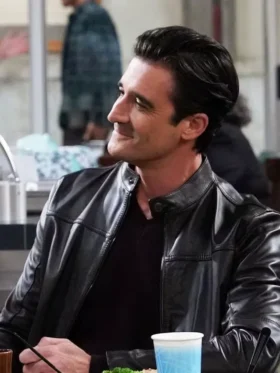Night Court S03 Gilles Marini Black Leather Jacket