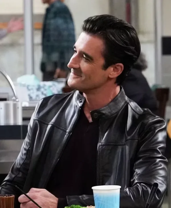 Night Court S03 Gilles Marini Black Leather Jacket