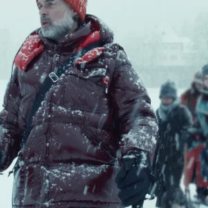 Nine Perfect Strangers S02 Murray Bartlett Maroon Puffer Jacket