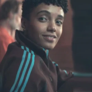 Nine Perfect Strangers S02 Wolfie Maroon Striped Track Jacket