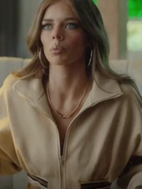 Nine Perfect Strangers Samara Weaving Cropped Bomber Jacket