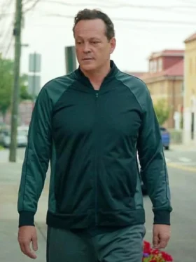 Nonnas 2025 Vince Vaughn Bomber Jacket Side