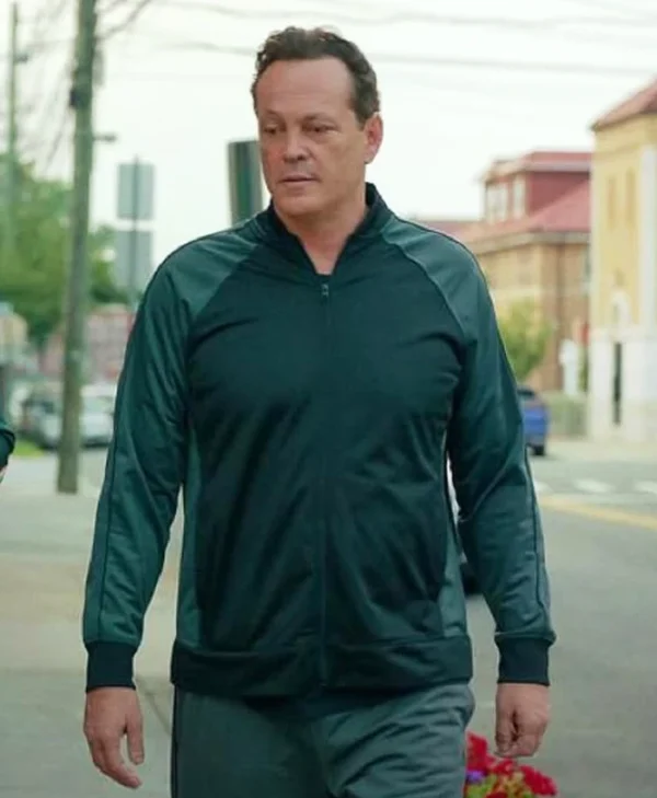 Nonnas 2025 Vince Vaughn Bomber Jacket Side