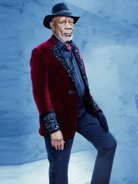 Now You See Me Now You Don’t 2025 Morgan Freeman Red Blazer