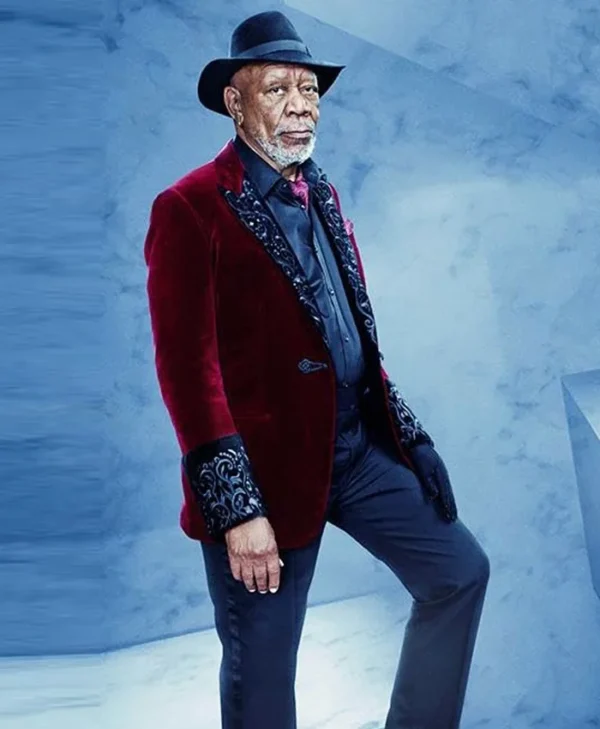 Now You See Me Now You Don’t 2025 Morgan Freeman Red Blazer