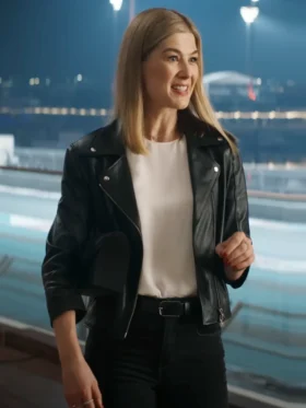 Now You See Me Now You Don’t 2025 Rosamund Pike Black Leather Jacket