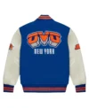 OVO New York Knicks Blue Varsity Jacket For Sale