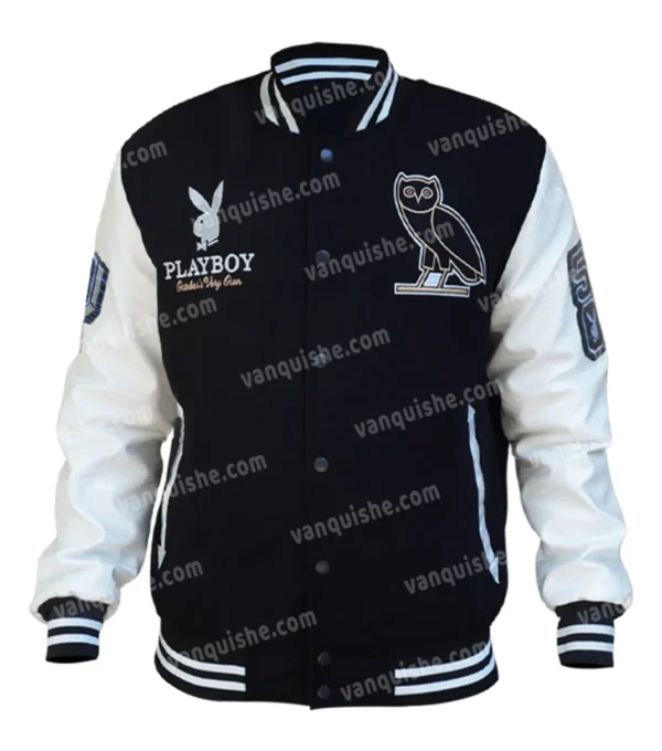 OVO Playboy Black Varsity Jacket