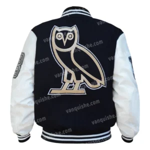 OVO Playboy Black Varsity Jacket Back