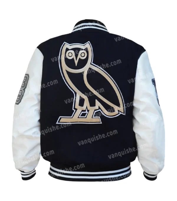 OVO Playboy Black Varsity Jacket Back
