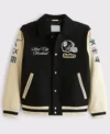 Pittsburgh Steelers Varsity Bomber Black Jacket