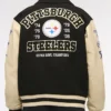 Pittsburgh Steelers Varsity Bomber Black Jacket For Sale