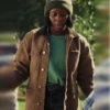 Poker Face S02 Cynthia Erivo Brown Cotton Jacket