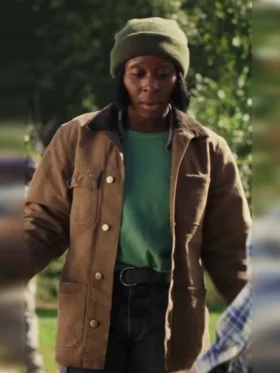 Poker Face S02 Cynthia Erivo Brown Cotton Jacket