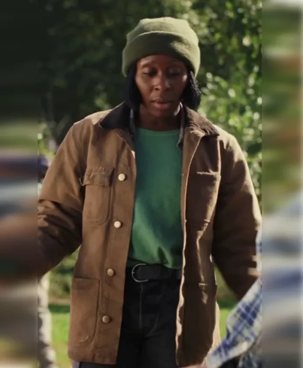 Poker Face S02 Cynthia Erivo Brown Cotton Jacket