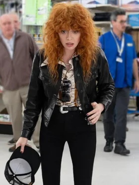 Poker Face S02 Natasha Lyonne Black Leather Jacket