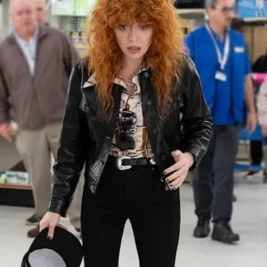 Poker Face S02 Natasha Lyonne Black Leather Jacket