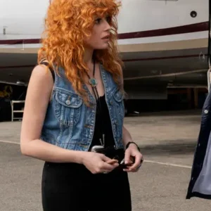 Poker Face S02 Natasha Lyonne Denim Vest