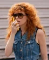Poker Face S02 Natasha Lyonne Blue Denim Vest