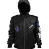 Punisher Black Bomber Hooded Jacket