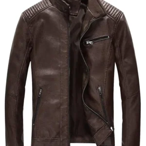 Purchase Slim Fit Cafe Racer Motorcycle Leather Jacket