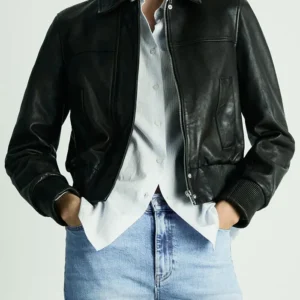 SWAT S08 Annie Ilonzeh Black Leather Jacket