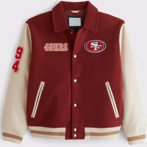 San Francisco 49ers Varsity Bomber Maroon Jacket
