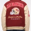San Francisco 49ers Varsity Bomber Maroon Jacket For Sale