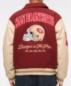 San Francisco 49ers Varsity Bomber Maroon Jacket For Sale
