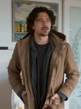 Scrublands S02 Luke Arnold Brown Jacket Back