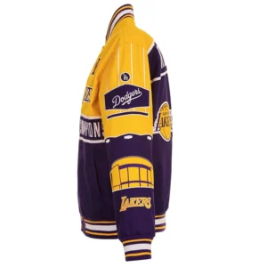 Shop City of Champions Los Angeles Lakers and Dodgers Bomber Jacket