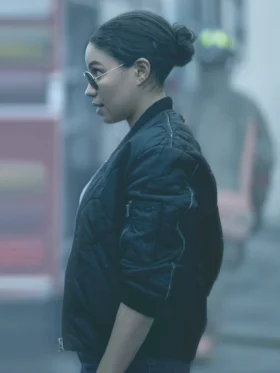 Smoke S01 Jurnee Smollett Quilted Bomber Jacket