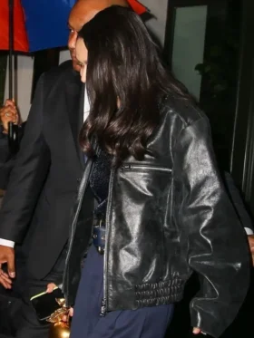 Snow White 2025 Rachel Zegler Black Leather Jacket