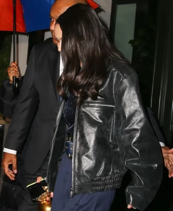 Snow White 2025 Rachel Zegler Black Leather Jacket