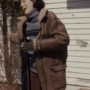 Sorry, Baby 2025 Eva Victor Brown Shearling Jacket