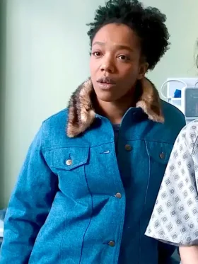 Sorry, Baby 2025 Naomi Ackie Blue Jacket